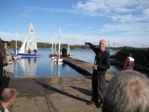 Brian Grimwood shows the new facility